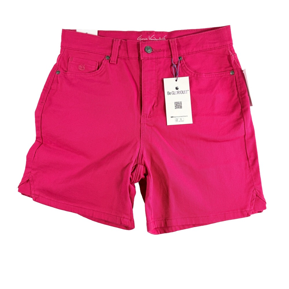 Gloria Vanderbilt Amanda Shorts Pink Aster Size‎ 8 NWT